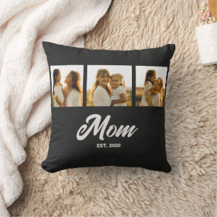 Cojín Decorativo Mamá Estableció Guión Negro 3 Foto