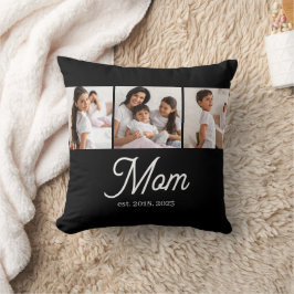 Cojín Decorativo Mamá Estableció Guión Negro 3 Foto