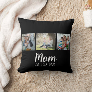 Cojín Decorativo Mamá Estableció Guión Negro 3 Foto