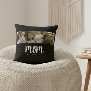 Cojín Decorativo Mamá Estableció Guión Negro 3 Foto