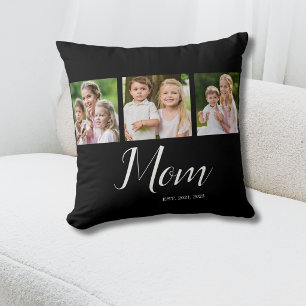 Cojín Decorativo Mamá Estableció Guión Negro 3 Foto