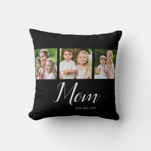 Cojín Decorativo Mamá Estableció Guión Negro 3 Foto