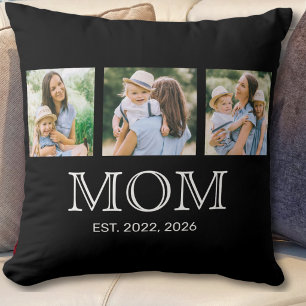 Cojín Decorativo Mamá Estableció Moderno 3 Foto Negra
