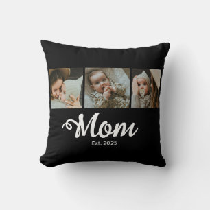 Cojín Decorativo Mamá Estableció Moderno Script Negrita Negro 3 Fot