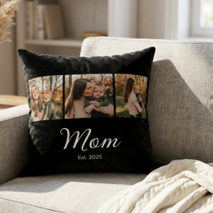 Cojín Decorativo Mamá Estableció Secuencia Negra Elegante 3 Foto