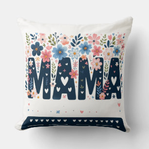 Cojín Decorativo Mama Floral Heart – Boho Chic Mom Design