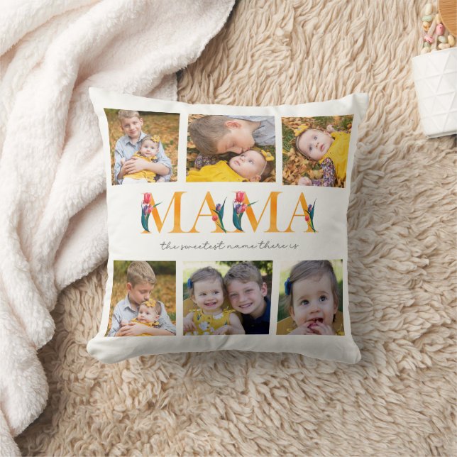 Cojín Decorativo Mama Floral Personalizado Photo Tulips (Manta)