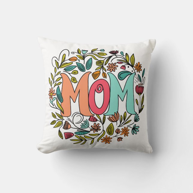 Cojín Decorativo Mamá Floral Pillow (Anverso)