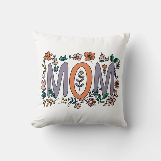 Cojín Decorativo Mamá Floral Pillow (Anverso)