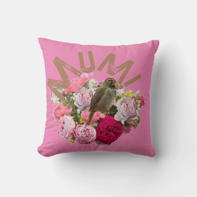 Cojín Decorativo ¡mamá! Flores (Anverso)