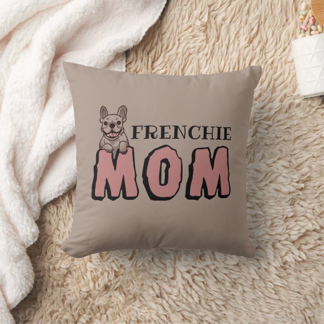 Cojín Decorativo Mamá francesa Bulldog francés Lover Brown (Manta)