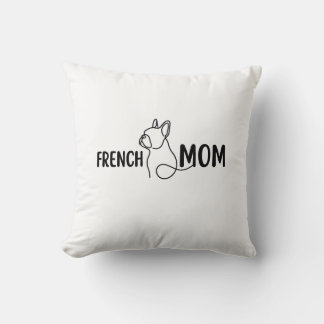 Cojín Decorativo Mamá Francesa | Mamá Perro | Regalo de Cumpleaños