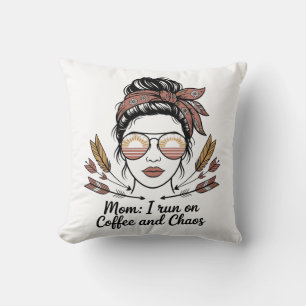 Cojín Decorativo Mamá, funciono con café y caos