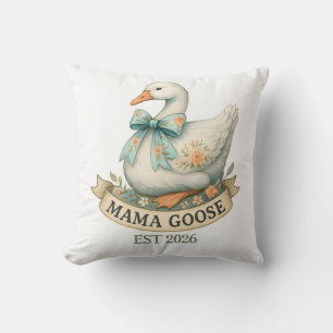 Cojín Decorativo Mamá Gansa Linda Gansa Vintage Granja Animal Mamá