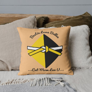 Cojín Decorativo Mamá Gata Mejor Amiga Personalizada Cita de Amor N