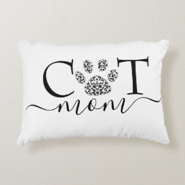 Cojín Decorativo Mamá gato huella de pata 