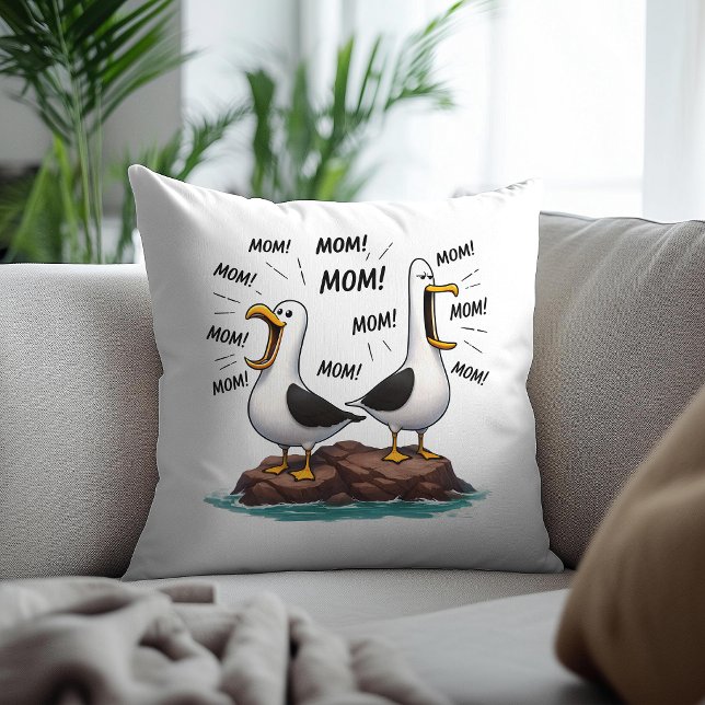 Cojín Decorativo Mamá Gaviota Divertida Personalizada (Subido por el creador)