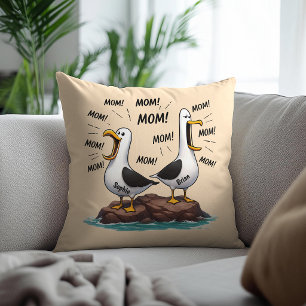 Cojín Decorativo Mamá Gaviota Divertida Personalizada