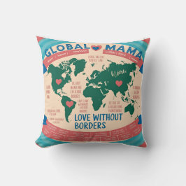 Cojín Decorativo "Mamá global: amor sin fronteras