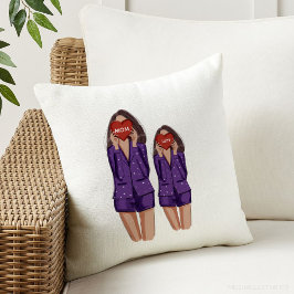 Cojín Decorativo mamá, hija, Día de la Madre, regalo,