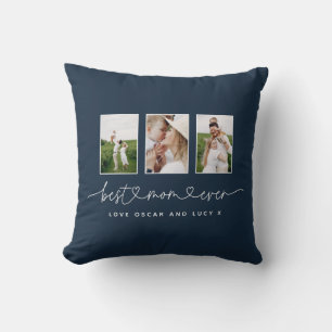 Cojín Decorativo Mamá lindo guión moderno regalo de fotos múltiples