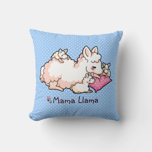 Cojín Decorativo Mamá Llama (Anverso)