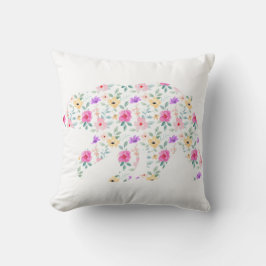 Cojín Decorativo Mamá mamá de flores de oso mamá mamá mamá T-