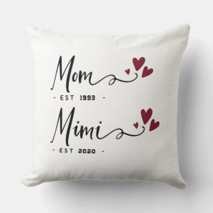 Cojín Decorativo Mamá Mimi EST. Regalo del Día de la Madre para la 