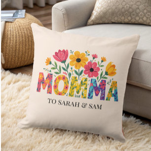 Cojín Decorativo Mamá moderna nombra el día de la madre
