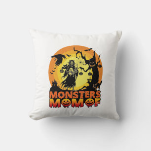 Cojín Decorativo Mamá Monstruos Halloween Monstruo Fantasma Esquele
