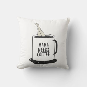 Cojín Decorativo Mamá necesita café
