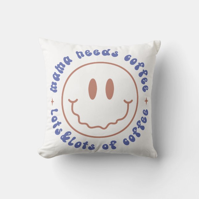 Cojín Decorativo Mamá necesita café (Anverso)