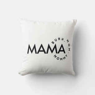 Cojín Decorativo Mamá negra y blanca moderna mami Bruh