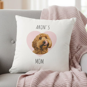 Cojín Decorativo Mamá Perro Personalizada Foto de Mascota Persona