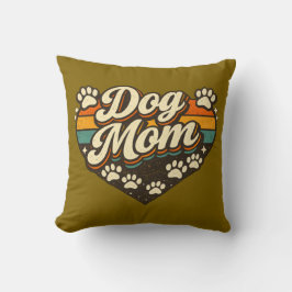 Cojín Decorativo Mamá Perro Retro