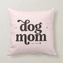 Cojín Decorativo Mamá Perro Tipografía Moderna Foto y Texto Persona