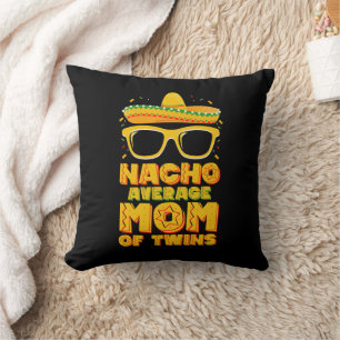 Cojín Decorativo Mamá promedio de gemelos mexicana Cinco de Mayo na