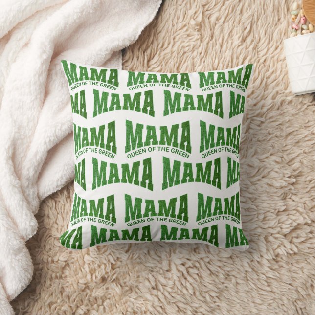 Cojín Decorativo MAMA QUEEN DEL Personalizado VERDE (Manta)