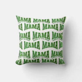Cojín Decorativo MAMA QUEEN DEL Personalizado VERDE