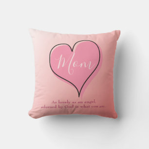 Cojín Decorativo Mamá rosa de fondo rosa Bonito