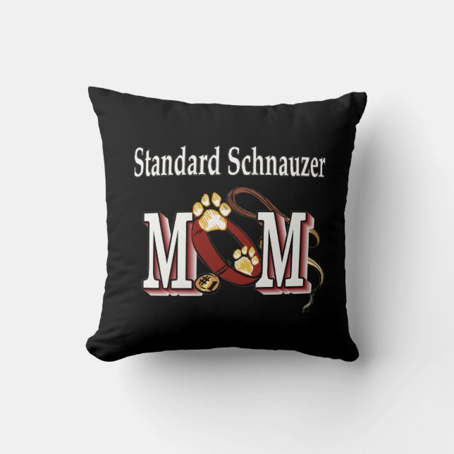 Cojín Decorativo Mamá Schnauzer Standard (Anverso)