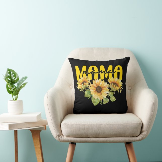 Cojín Decorativo Mama Sunflower Sunshine - Alegre diseño floral (Silla)