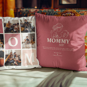 Cojín Decorativo Mamá Te Amamos Moderno Bloque de Color de 6 Foto