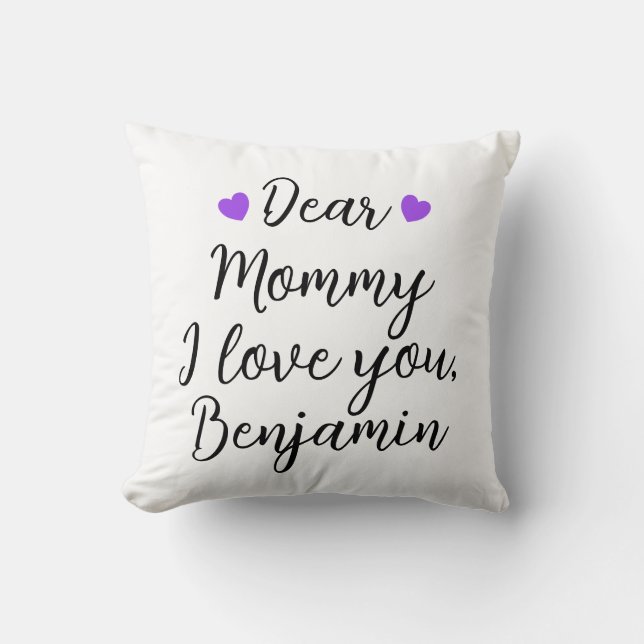 Cojín Decorativo Mamá, te amo (Anverso)
