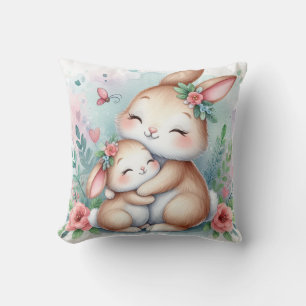 Cojín Decorativo Mamá y Conejito Bebé