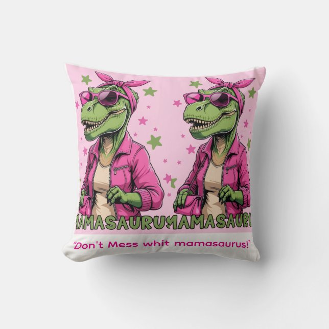 Cojín Decorativo Mamasaurus  (Anverso)