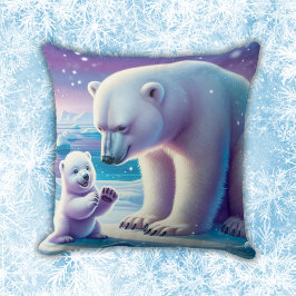 Cojín Decorativo Mami Polar Oso con Cub |