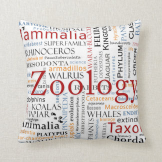 Cojín Decorativo Mamíferos en tipografía