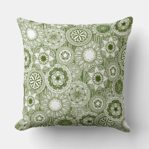 Cojín Decorativo manala cirque blanco verde