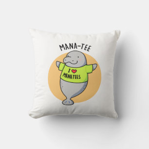 Cojín Decorativo Manatee Funny Animal Pun